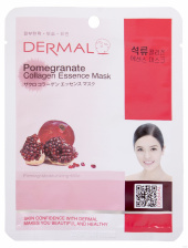 Маска для лица тканевая ГРАНАТ и КОЛЛАГЕН, 23 гр | DERMAL Pomegranate Collagen Essence Mask
