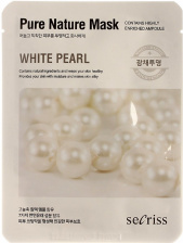 Маска для лица тканевая с жемчугом, 25 мл | ANSKIN Secriss Pure Nature Mask Pack - White pearl