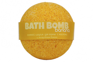 Бурлящие шарики для ванны банан, 120 гр | Savonry Banana Bath Bomb