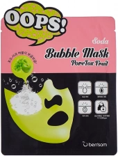 Маска-пилинг для ухода за порами пузырьковая, 18 мл | BERRISOM Soda Bubble Mask PoreTox Fruit