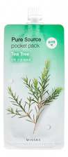 Ночная маска для лица c экстрактом чайного дерева, 10 мл | MISSHA Pure Source Pocket Pack Tea Tree