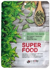 Маска для лица тканевая с зеленым чаем, 23 мл | EYENLIP SUPER FOOD GREEN TEA MASK 