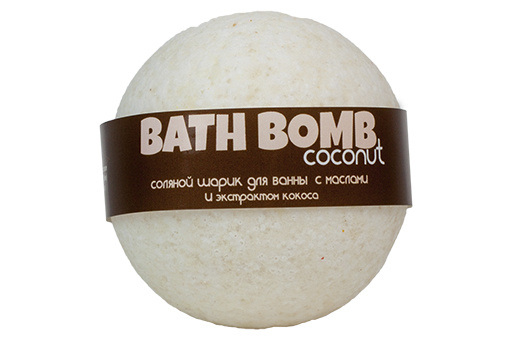 Бурлящие шарики для ванны кокос, 120 гр | Savonry Coconut Bath Bomb фото 1