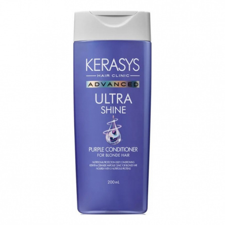 Кондиционер с церамидными ампулами для осветленных волос, 200 мл | Kerasys Advanced Ultra Shine Purple Conditioner фото 1