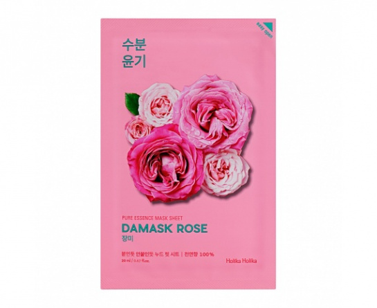 Тканевая маска увлажняющая с дамасской розой, 20 мл | Holika Holika Pure Essence Mask Sheet Damask Rose фото 1