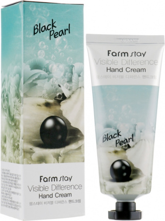 Крем для рук с черным жемчугом, 100 мл | FarmStay Visible Difference Hand Cream Black Pearl фото 1