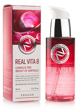 Сыворотка с витаминами для сияния кожи, 30 мл | ENOUGH Real Vita 8 Complex Pro Bright Up Ampoule  фото 1