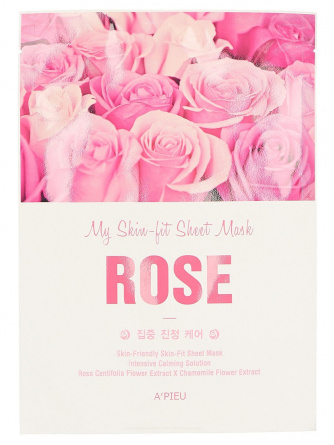 Тканевая маска с экстрактом розы, 25 гр | A'PIEU My Skin-Fit Sheet Mask Rose фото 1