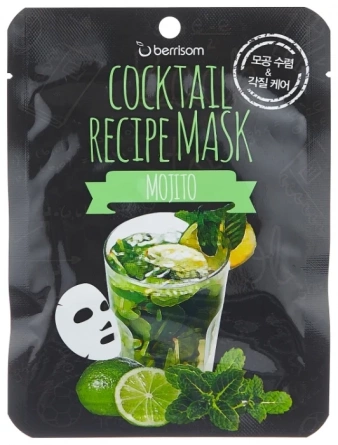 Маска для лица мохито, 20 гр | BERRISOM Cocktail Recipe Mask - Mojito фото 1