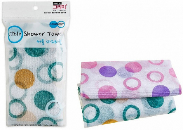 Мочалка для душа, 28х95 см | SB CLEAN&BEAUTY Circle Shower Towel фото 1