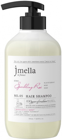 Шампунь для волос с ароматом чёрной смородины, розы и мускуса, 500 мл | JMELLA IN FRANCE SPARKLING ROSE HAIR SHAMPOO фото 1