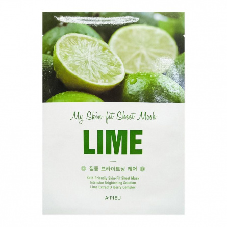 Тканевая маска с экстрактом лайма, 25 гр | A'PIEU My Skin-Fit Sheet Mask Lime фото 1