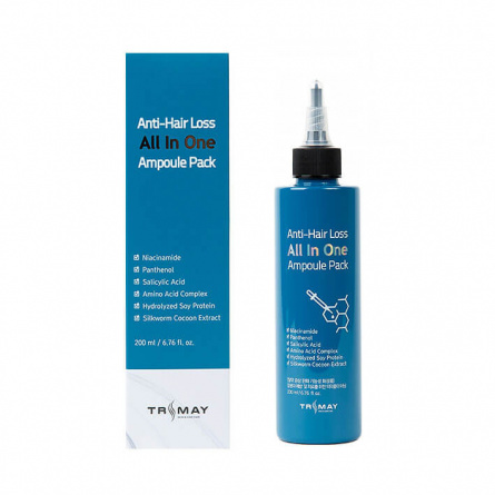 Ампула-филлер против выпадения волос и питание, 200 мл | TRIMAY Anti-Hair Loss All in One Ampoule Pack фото 1