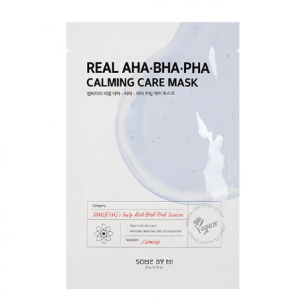 Маска тканевая с AHA BHA PHA-кислотами, 20 гр | SOME BY MI Real AHA/BHA/PHA Care Mask фото 1