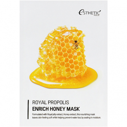 Тканевая маска для лица с медом и прополисом, 25 мл | ESTHETIC HOUSE Royal Propolis Enrich Honey Mask фото 1