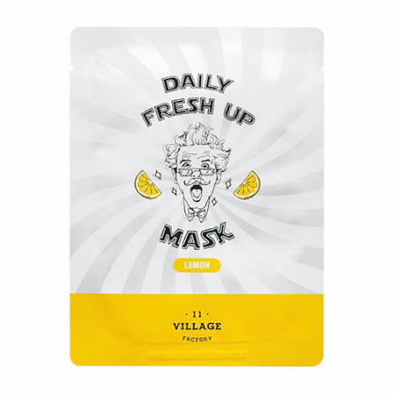 Тканевая маска с экстрактом лимона, 21 мл | VILLAGE 11 FACTORY Daily Fresh up Mask Lemon фото 1