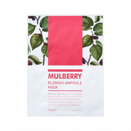 Маска на тканевой основе с экстрактом шелковицы, 23 гр | A'PIEU Mulberry Blemish Ampoule Mask фото 1