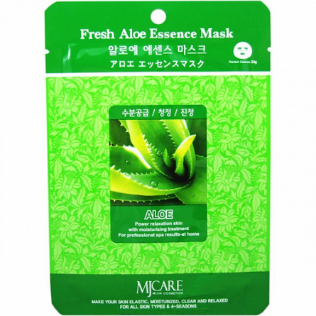 Маска тканевая алоэ, 23 гр | MIJIN Fresh Aloe Essence Mask фото 1