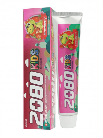 Зубная паста для детей с ароматом клубники, 80 гр | Dental Clinic 2080 Kids Strawberry Toothpaste фото 1