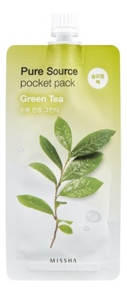 Ночная маска с экстрактом зеленого чая, 10 мл | MISSHA Pure Source Pocket Pack Green Tea фото 1