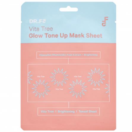 Тканевая маска витализирующая выравнивание и сияние, 23 гр | DR.F5 Vita Tree Glow Tone Up Mask Sheet фото 1