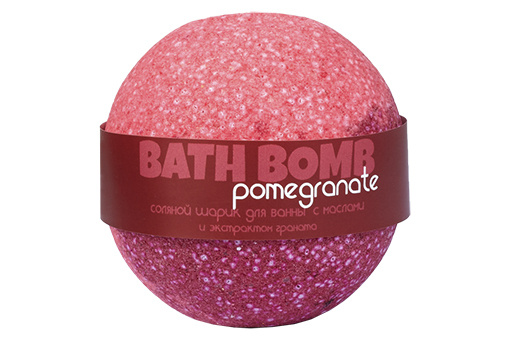 Бурлящие шарики для ванны гранат, 120 гр | Savonry Pomegranate Bath Bomb фото 1