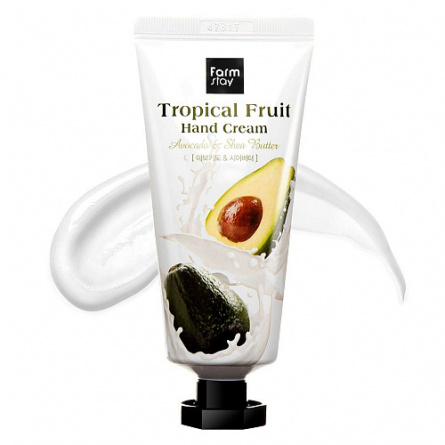 Крем для рук питательный с маслом ши и авокадо, 50 мл | FarmStay Tropical Fruit Hand Cream Avocado & Shea Butter фото 1