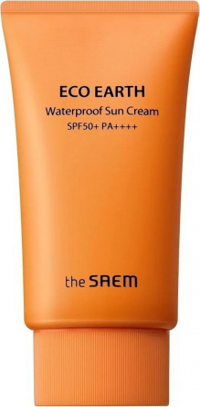 Крем солнцезащитный водостойкий, 50 гр | THE SAEM Eco Earth Waterproof Sun Cream SPF 50+ PA++++ фото 1