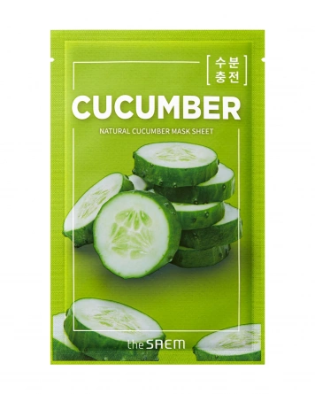 Маска тканевая с экстрактом огурца, 21 мл | THE SAEM Natural Cucumber Mask Sheet фото 1