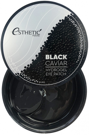 Гидрогелевые патчи для глаз с черной икрой, 60 шт | ESTHETIC HOUSE Black Caviar Hydrogel Eye Patch фото 1