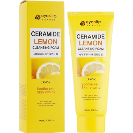 Пенка для умывания с керамидами и лимоном, 100 мл | EYENLIP CERAMIDE LEMON CLEANSING FOAM  фото 1