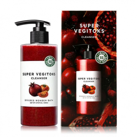 Пенка очищающая детокс для сияния кожи, 200 мл | Wonder Bath Super Vegitoks Cleanser Red  фото 1