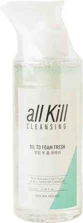 Очищающее масло-пенка освежающее, 155 мл | Holika Holika All Kill Cleansing Oil To Foam Fresh фото 1