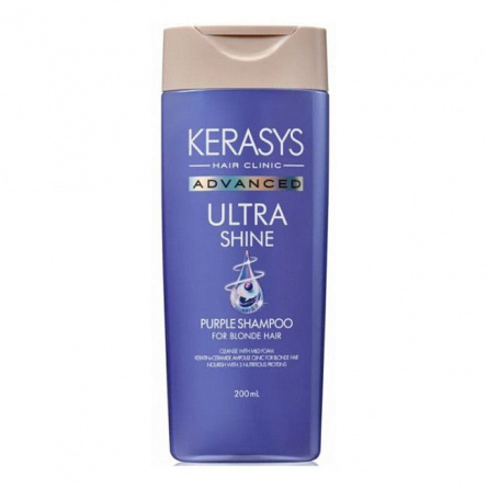 Шампунь с церамидными ампулами для осветленных волос, 200 мл | Kerasys Advanced Ultra Shine Purple Shampoo фото 1