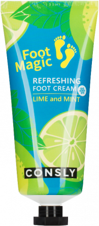 Крем для ног освежающий, 100мл | Consly Foot Magic Refreshing Foot Cream Lime and Mint фото 1