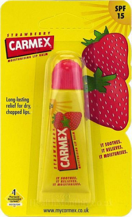 Бальзам для губ с ароматом клубники, 10 гр | Carmex Soothing Strawberry фото 1