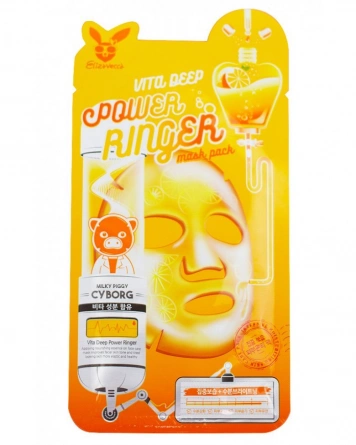 Витаминизирующая тканевая маска для лица, 23 мл | Elizavecca VITA DEEP POWER Ringer mask pack фото 1