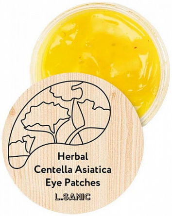 Гидрогелевые патчи с экстрактом центеллы, 60 шт | L.SANIC Herbal Centella Asiatica Hydrogel Eye Patches фото 1