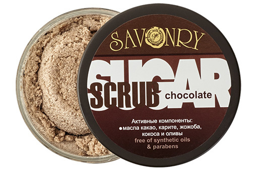 Сахарный скраб с маслом какао, 300 г. | Savonry Sugar Scrub Chocolate фото 1
