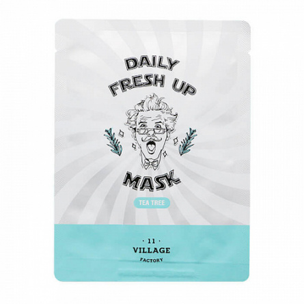 Тканевая маска с экстрактом чайного дерева, 21 мл | VILLAGE 11 FACTORY Daily Fresh up Mask Tea фото 1