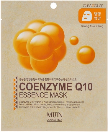 Маска для лица тканевая коэнзим, 25 гр | MIJIN COENZYME Q10 ESSENCE MASK фото 1