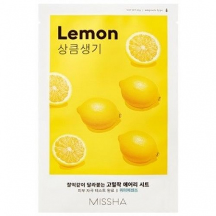 Маска для лица с экстрактом лимона, 19 гр | MISSHA Airy Fit Lemon Sheet Mask фото 1