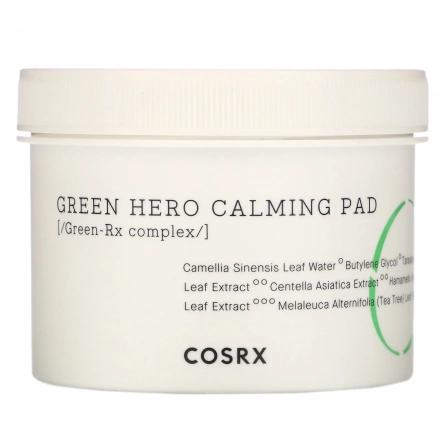Пады для лица успокаивающие, 70 шт | COSRX One Step Green Hero Calming Pad фото 1