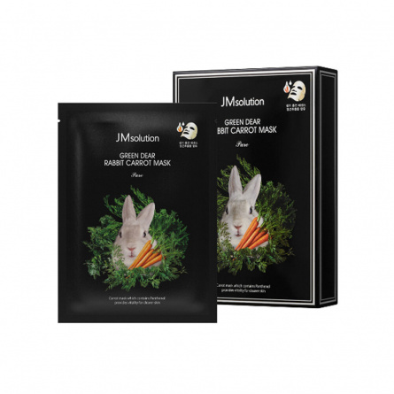 Успокаивающая маска с экстрактом моркови, 30 мл | JMSolution GREEN DEAR RABBIT CARROT MASK PURE фото 1