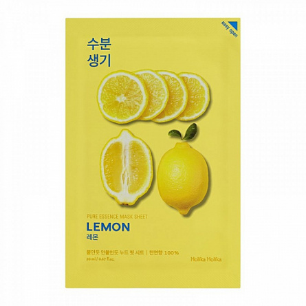 Тканевая маска тонизирующая с лимоном, 20 мл | Holika Holika Pure Essence Mask Sheet Lemon фото 1