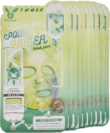 НАБОР Тканевая маска для лица ЦЕНТЕЛЛА, 10 шт | Elizavecca Centella Asiatica Deep Power Ringer Mask Pack фото 1