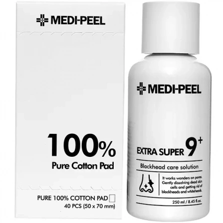 Очищающее средство для удаления черных точек, 250 мл | Medi-Peel Extra Super 9+ Cotton Pad фото 2