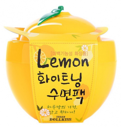Маска ночная отбеливающая лимон, 100 мл | BAVIPHAT Lemon Whitening Sleeping Pack фото 1