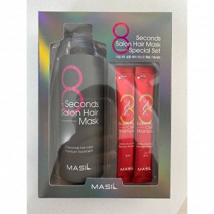 Набор для восстановления волос маска+шампунь, 200мл+2*8мл  | MASIL 8 Seconds Salon Hair Mask Set  фото 2