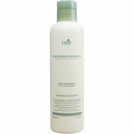 Шампунь для волос с хной укрепляющий, 200 мл | LADOR Pure Henna Shampoo фото 1